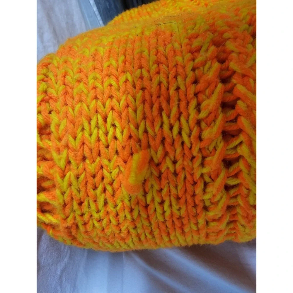 Vintage Large Colorful Crocheted Afghan Blanket Throw 65x29 Handwoven Grannycore